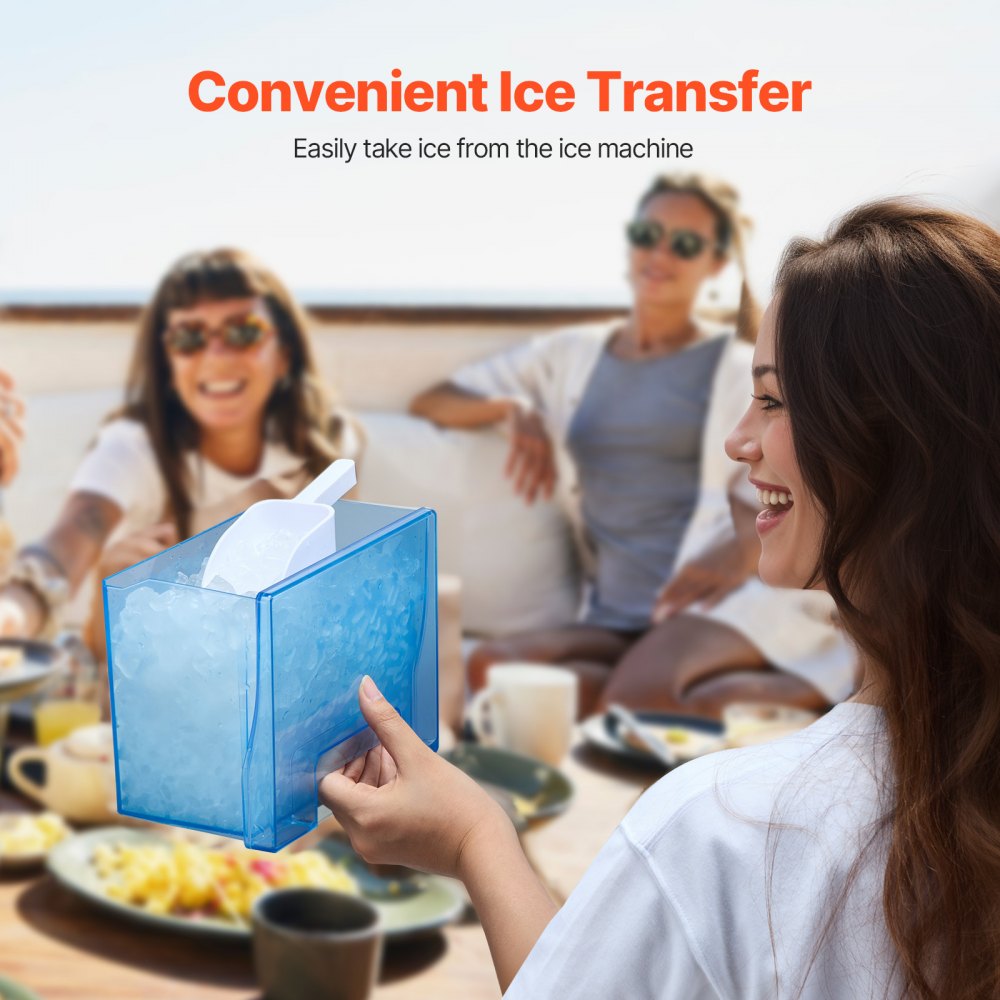 Máquina de hielo en pepitas VEVOR, 15 kg/24 h, con autolimpieza, máquina de hielo masticable con cuchara y bandeja de goteo, máquina de hielo de acero inoxidable con práctica transferencia de hielo para el hogar, la cocina y la oficina.