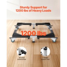 Fridge Stand Mobile Base 1200 lbs 23 -36.6 Inch Adjustable Furniture Dolly