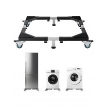 VEVOR Fridge Stand Mobile Base, 1200 lbs Load Capacity, Washing Machine Stand with 8 Locking Twin Wheels and 4 Brakes, 23-36.6 Inches Adjustable Furniture Dolly for Washer, Refrigerator and Dryer