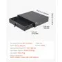 VEVOR 2U Rack Mount Drawer, 22.68 kg Max Load-Bearing, Lockable Server Cabinet Case, Sliding Drawer with Lock and Cable Management Holes, for Network Equipment Server AV Rack or Cabinet Enclosure