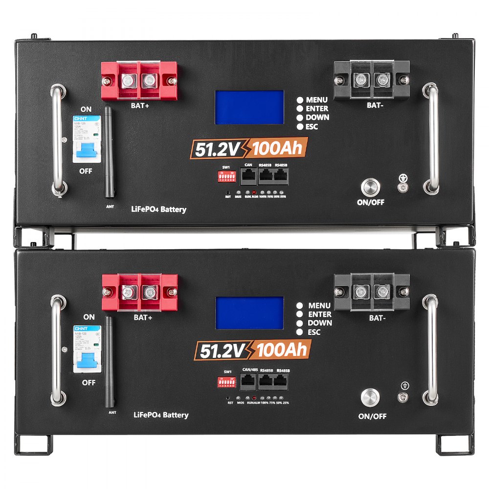 VEVOR Home Power Station Backup Power, 5120Wh, LiFePO4 Lithium Battery, Support Communication, Bluetooth and WiFi, AC 10000W Inverter, Fast Charge, for Home Backup, Emergency, Solar System Components