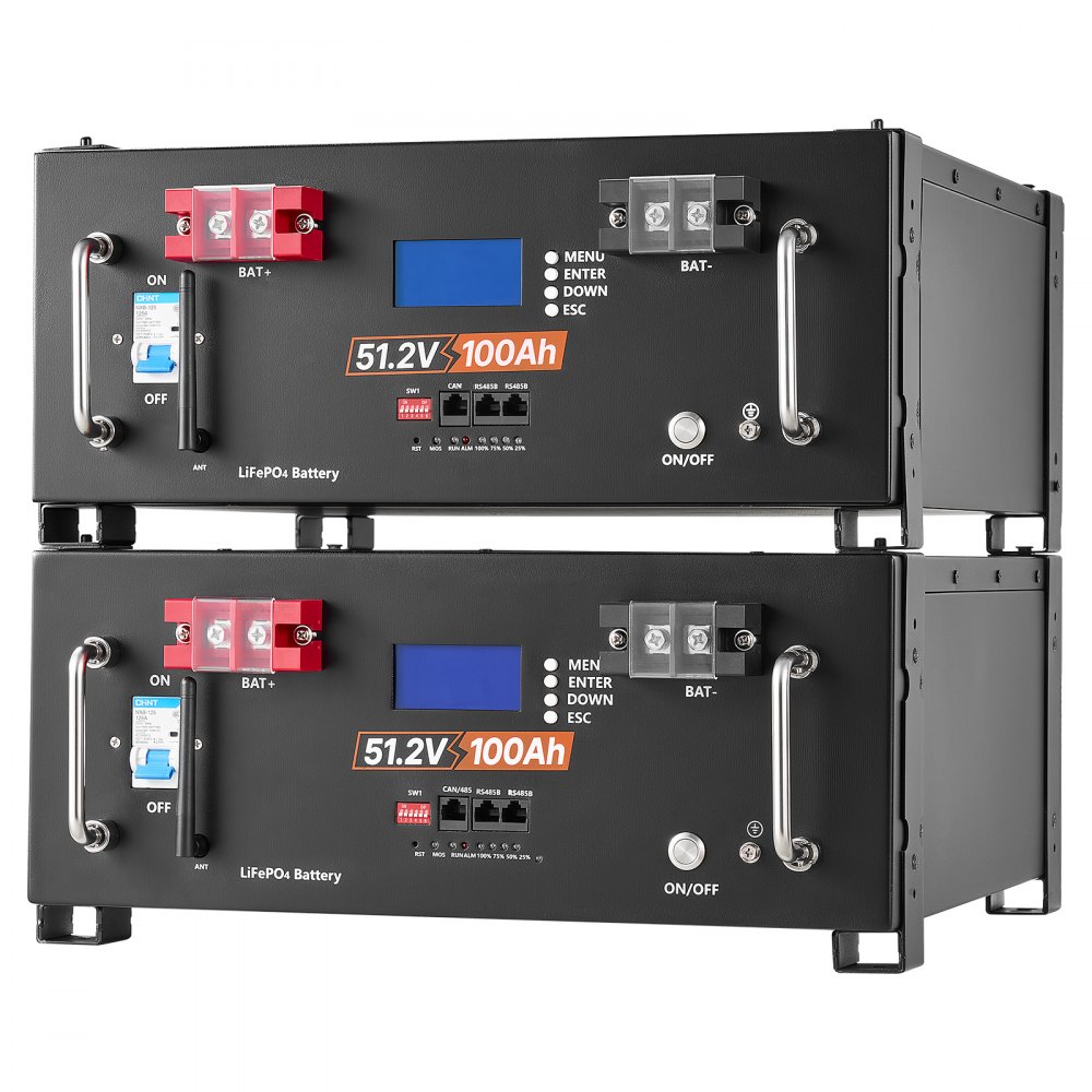 VEVOR Home Power Station Backup Power, 5120Wh, LiFePO4 Lithium Battery, Support Communication, Bluetooth and WiFi, AC 10000W Inverter, Fast Charge, for Home Backup, Emergency, Solar System Components