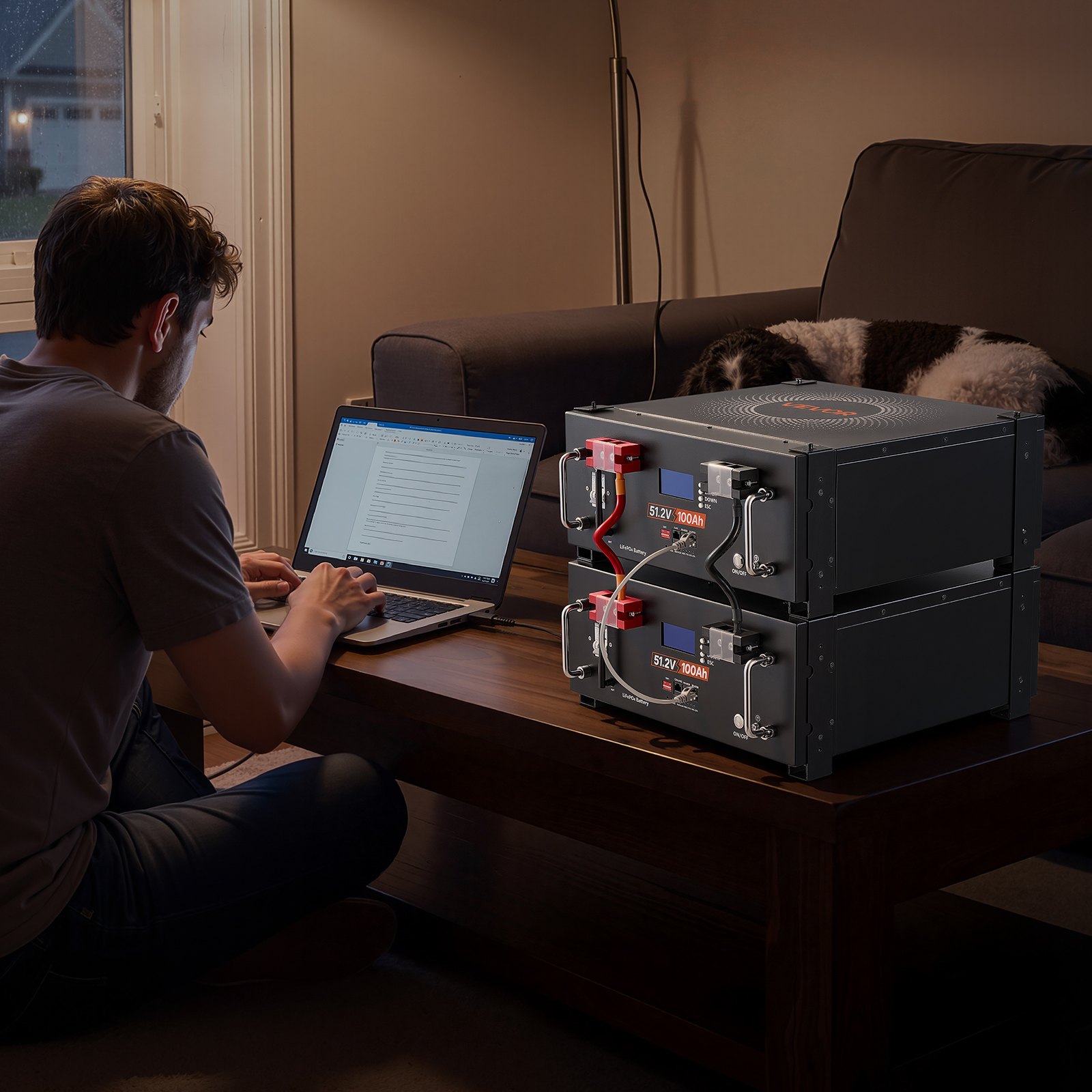 VEVOR Home Power Station Backup Power, 5120Wh, LiFePO4 Lithium Battery, Support Communication, Bluetooth and WiFi, AC 10000W Inverter, Fast Charge, for Home Backup, Emergency, Solar System Components