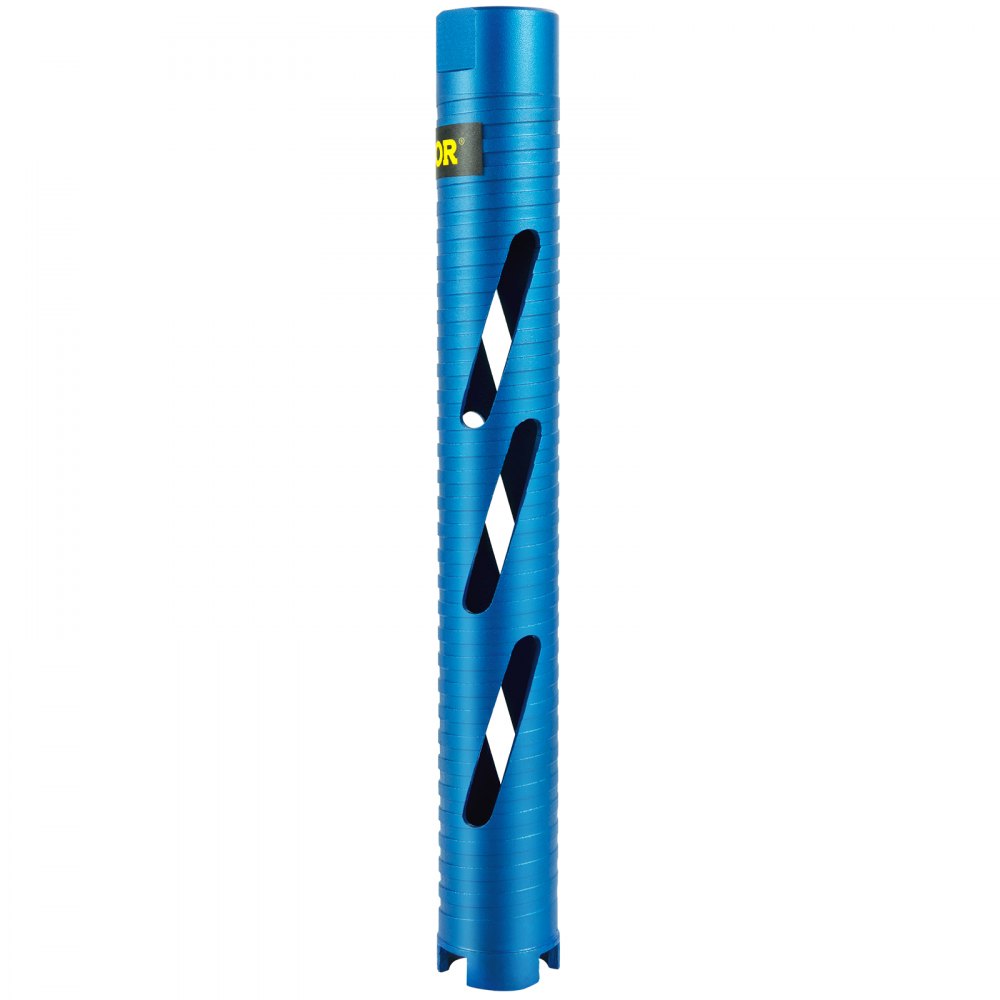 VEVOR Dry Core Drill Bit, 1.5" / 38.1 mm Diameter 5/8"-11 Threaded, 9.5" / 241.3mm Depth Diamond Coring Bore Tool with a Pilot Bit & 4.5" Blade, Masonry Hole Saw Bits for Hard Concrete Brick and Block