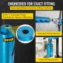 VEVOR Core Drill Bit, 2.5\" / 63.5 mm Diameter 5/8\"-11 Threaded, 9.5\" / 241.3mm Depth Diamond Dry Coring Bore Tool with a Pilot Bit & 4.5\" Blade, Masonry Hole Saw Bits for Hard Concrete Brick and B