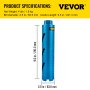 VEVOR Core Drill Bit, 2.5\" / 63.5 mm Diameter 5/8\"-11 Threaded, 9.5\" / 241.3mm Depth Diamond Dry Coring Bore Tool with a Pilot Bit & 4.5\" Blade, Masonry Hole Saw Bits for Hard Concrete Brick and B