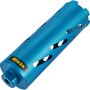 blue VEVOR dry core drill bit with ventilation slots and hexagonal shank.