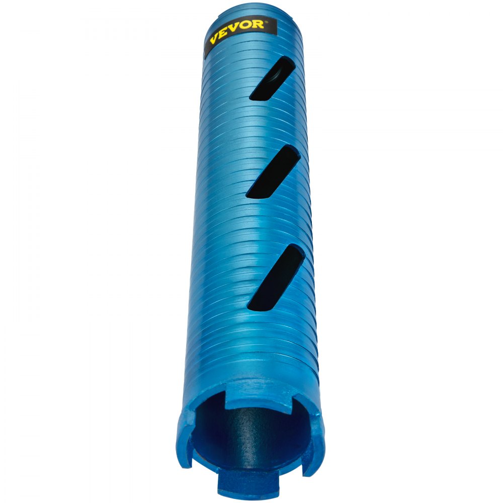 VEVOR Core Drill Bit, 2\" / 50.8 mm Diameter 5/8\"-11 Threaded, 9.5\" / 241.3mm Depth Diamond Dry Coring Bore Tool with a Pilot Bit & 4.5\" Blade, Masonry Hole Saw Bits for Hard Concrete Brick and Blo