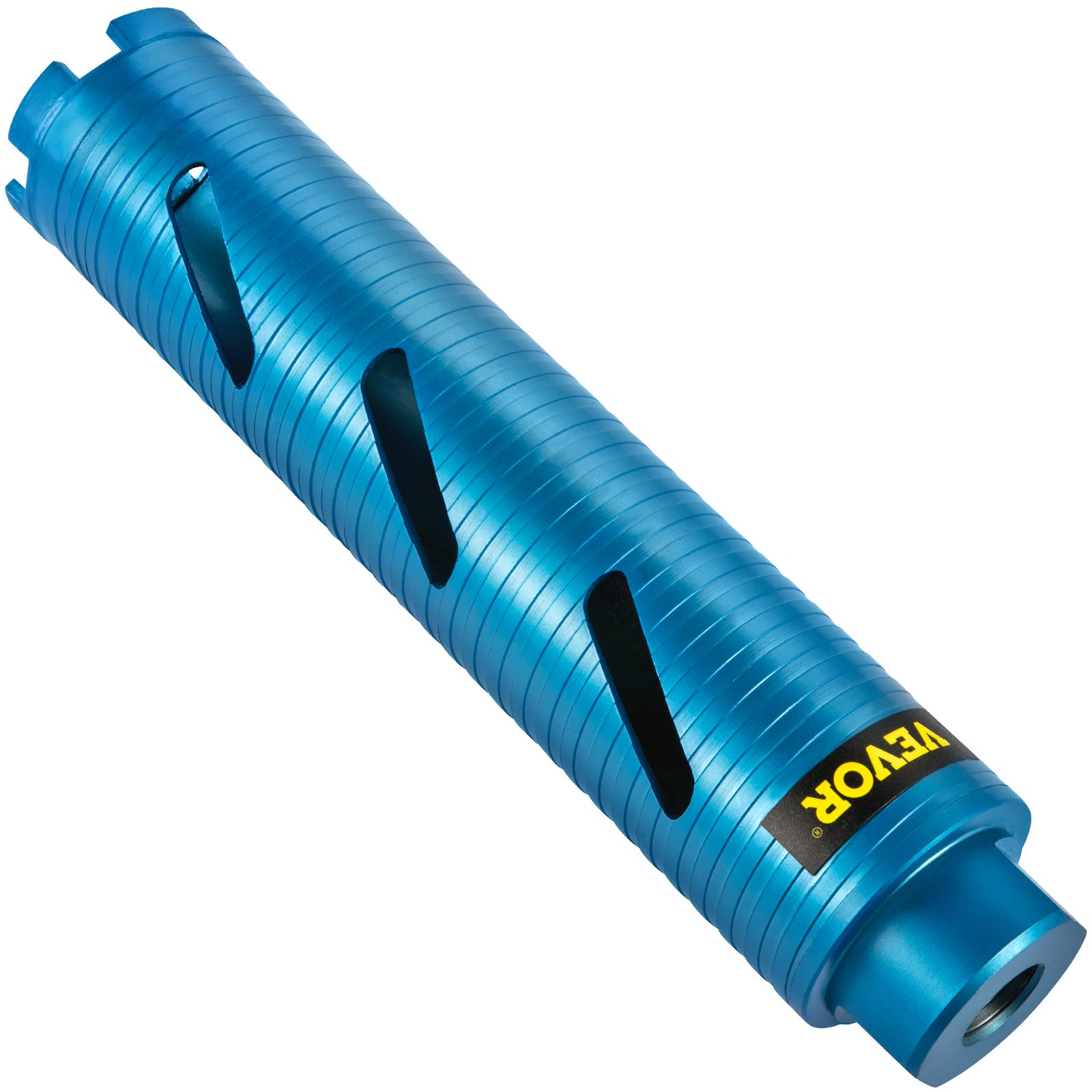 VEVOR Core Drill Bit, 2\" / 50.8 mm Diameter 5/8\"-11 Threaded, 9.5\" / 241.3mm Depth Diamond Dry Coring Bore Tool with a Pilot Bit & 4.5\" Blade, Masonry Hole Saw Bits for Hard Concrete Brick and Blo