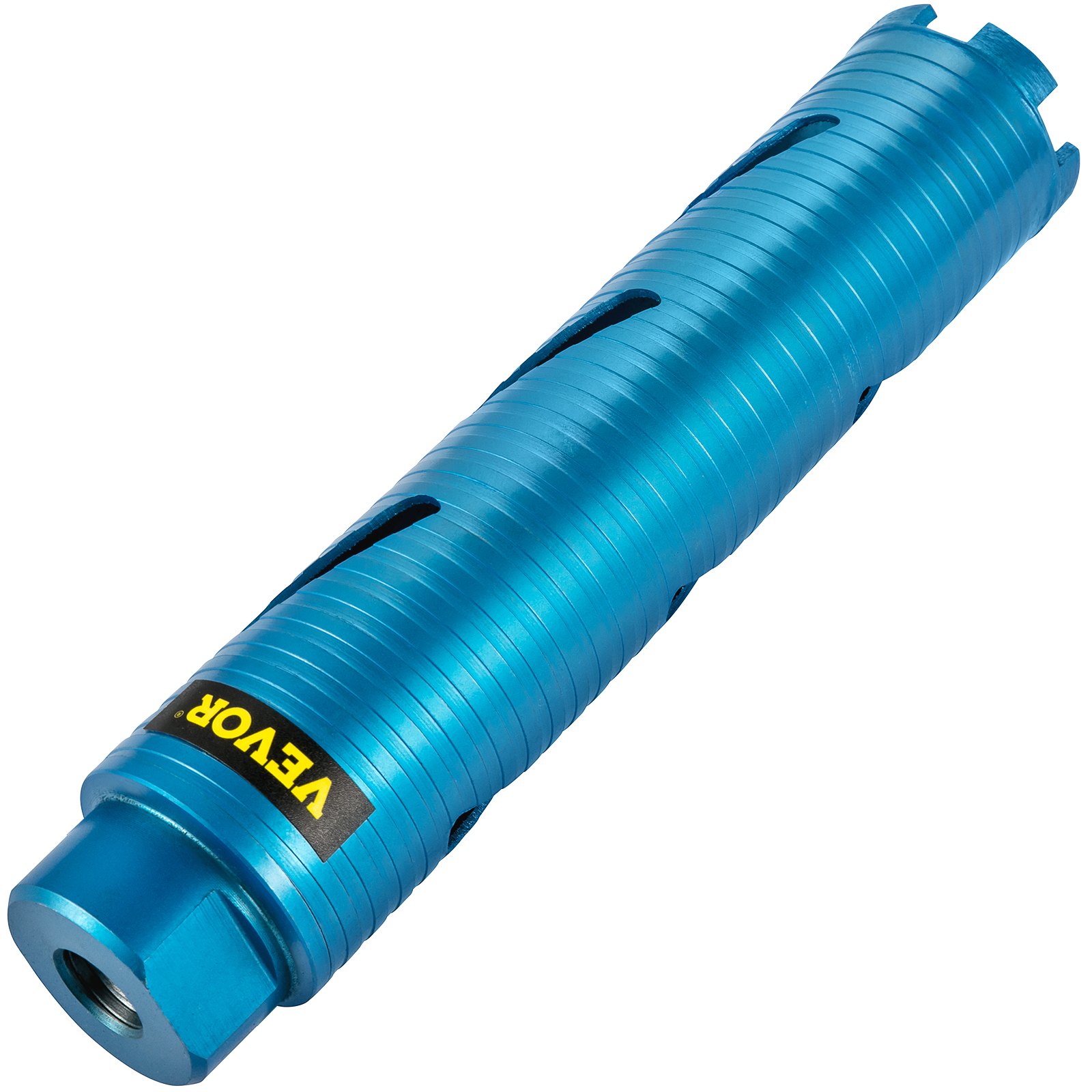 VEVOR Core Drill Bit, 2\" / 50.8 mm Diameter 5/8\"-11 Threaded, 9.5\" / 241.3mm Depth Diamond Dry Coring Bore Tool with a Pilot Bit & 4.5\" Blade, Masonry Hole Saw Bits for Hard Concrete Brick and Blo