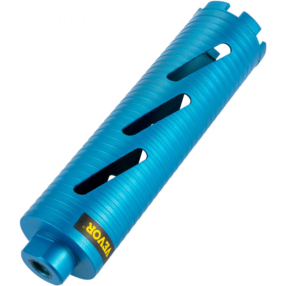 VEVOR Dry Core Drill Bit, 3" / 76.2mm Diameter 5/8"-11 Shank Arbor with a Pilot Bit & 4.5" Blade, 9.5" / 241.3mm Depth Diamond Coring Bore Tool, Masonry Hole Saw Bits for Hard Concrete Brick and Block