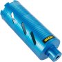 VEVOR diamond core drill bit in blue with ridged body and ventilation slots.