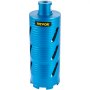 blue VEVOR diamond core drill bit with venting slots and segmented cutting edge.