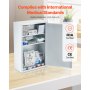 3-Shelf First Aid Cabinet Wall Mounted Medicine Cabinet Emergency Metal Med Box