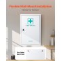 3-Shelf First Aid Cabinet Wall Mounted Medicine Cabinet Emergency Metal Med Box