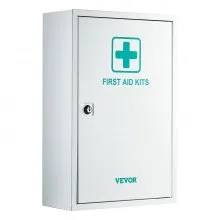 VEVOR 3-Shelf First Aid Cabinet 1000 Pieces Wall Mounted Medicine Metal Cabinet