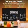 intelligent panel control on VEVOR commercial slushy machine with various drink options and settings.