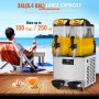 VEVOR Commercial Slushy Machine, 2 x 12L / 3.2 Gal Double Bowl, 48 Cups Output, 220V 950W Stainless Steel Margarita Smoothie Frozen Drink Maker, Slushie Machine for Party Cafe Restaurant Bars Home Use