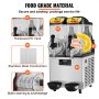 VEVOR Commercial Slushy Machine, 2 x 12L / 3.2 Gal Double Bowl, 48 Cups Output, 220V 950W Stainless Steel Margarita Smoothie Frozen Drink Maker, Slushie Machine for Party Cafe Restaurant Bars Home Use