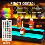 VEVOR LED Lighted Liquor Bottle Display Shelf, 30-inch LED Bar Shelves for Liquor, 2-Step Lighted Liquor Bottle Shelf for Home/Commercial Bar, Acrylic Lighted Bottle Display with Remote & App Control