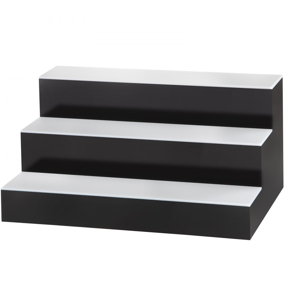 VEVOR LED Lighted Liquor Bottle Display Shelf, 24-inch LED Bar Shelves for Liquor, 3-Step Lighted Liquor Bottle Shelf for Home/Commercial Bar, Acrylic Lighted Bottle Display with Remote & App Control