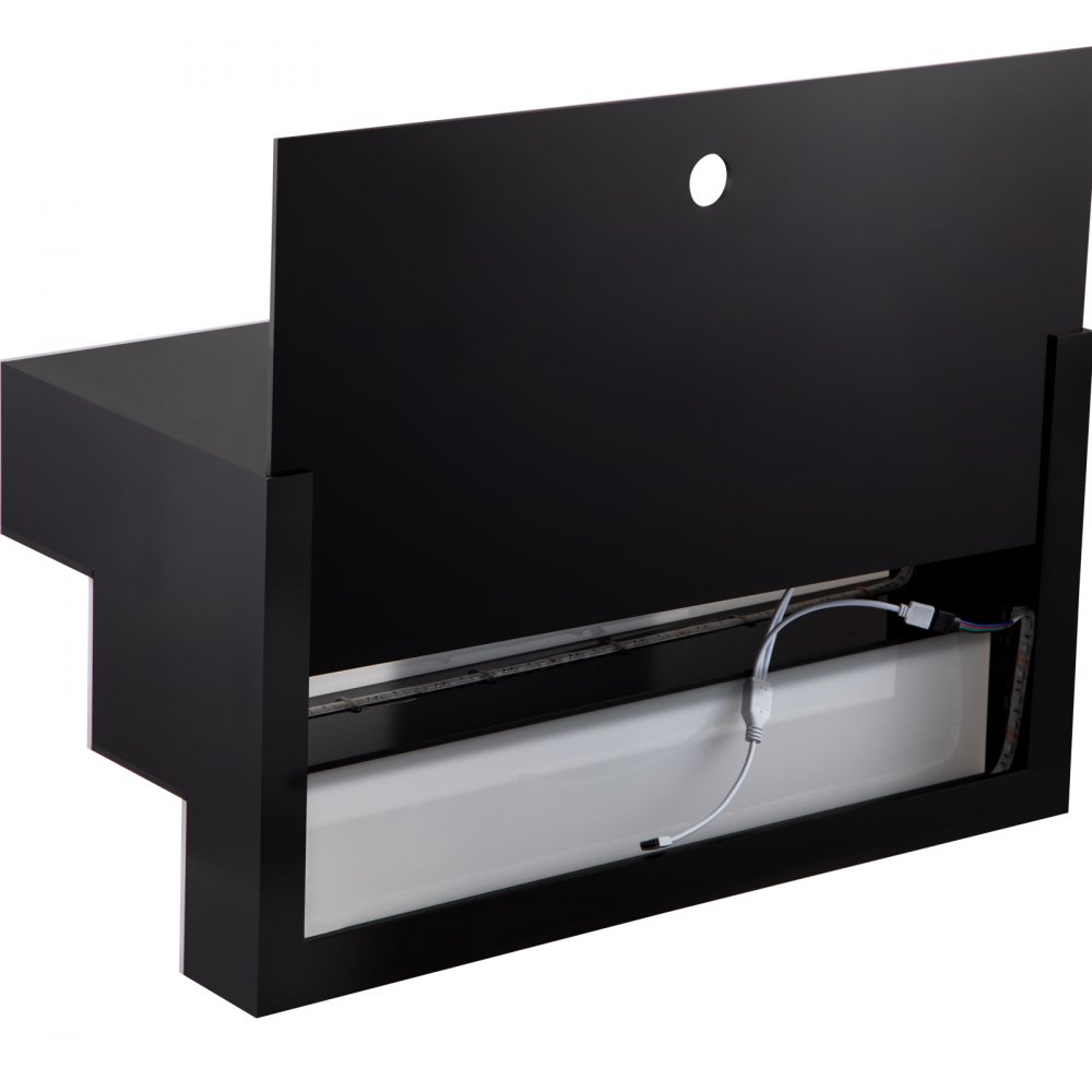 VEVOR LED Lighted Liquor Bottle Display Shelf, 24-inch LED Bar Shelves for Liquor, 3-Step Lighted Liquor Bottle Shelf for Home/Commercial Bar, Acrylic Lighted Bottle Display with Remote & App Control