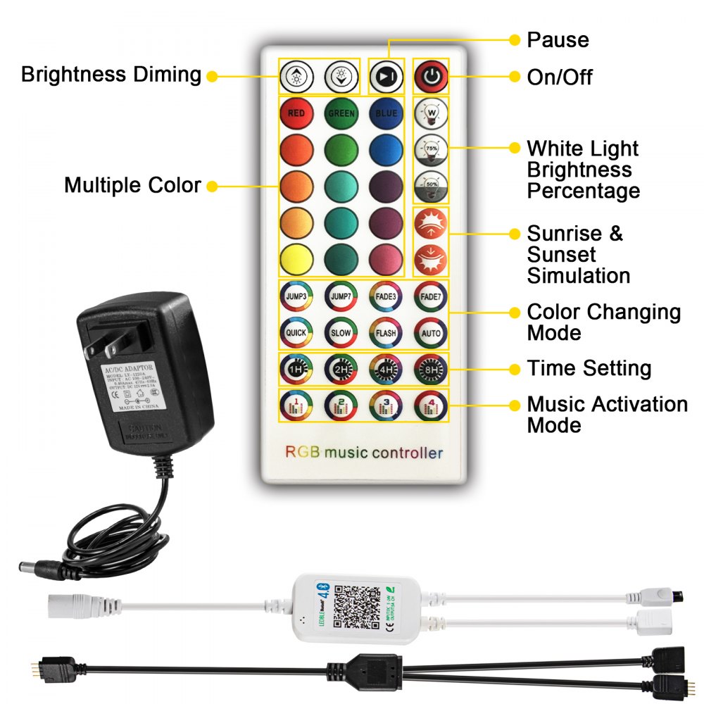 VEVOR LED Lighted Liquor Bottle Display Shelf, 24-inch LED Bar Shelves for Liquor, 3-Step Lighted Liquor Bottle Shelf for Home/Commercial Bar, Acrylic Lighted Bottle Display with Remote & App Control