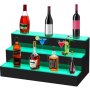 VEVOR LED Lighted Liquor Bottle Display Shelf, 24-inch LED Bar Shelves for Liquor, 3-Step Lighted Liquor Bottle Shelf for Home/Commercial Bar, Acrylic Lighted Bottle Display with Remote & App Control