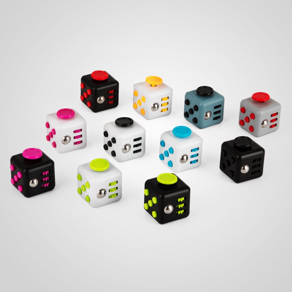 100PCS/LOT Magic Fidget Cube Anxiety Stress Relief Focus 6-side Gift For Adults&Kids
