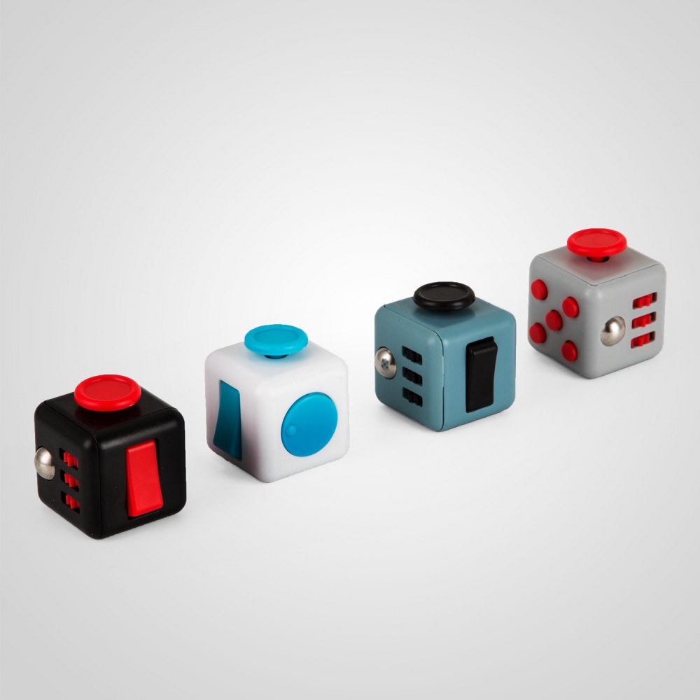 100PCS/LOT Magic Fidget Cube Anxiety Stress Relief Focus 6-side Gift For Adults&Kids