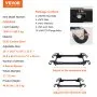 VEVOR Mobile Base, 1500 lbs Capacity, Adjustable from 20" x 24.5" to 28" x 33.5", Heavy Duty Universal Mobile Base Stand with 4 Swivel Wheels, for Woodworking Equipment, Bandsaw, Power Tool, Machine