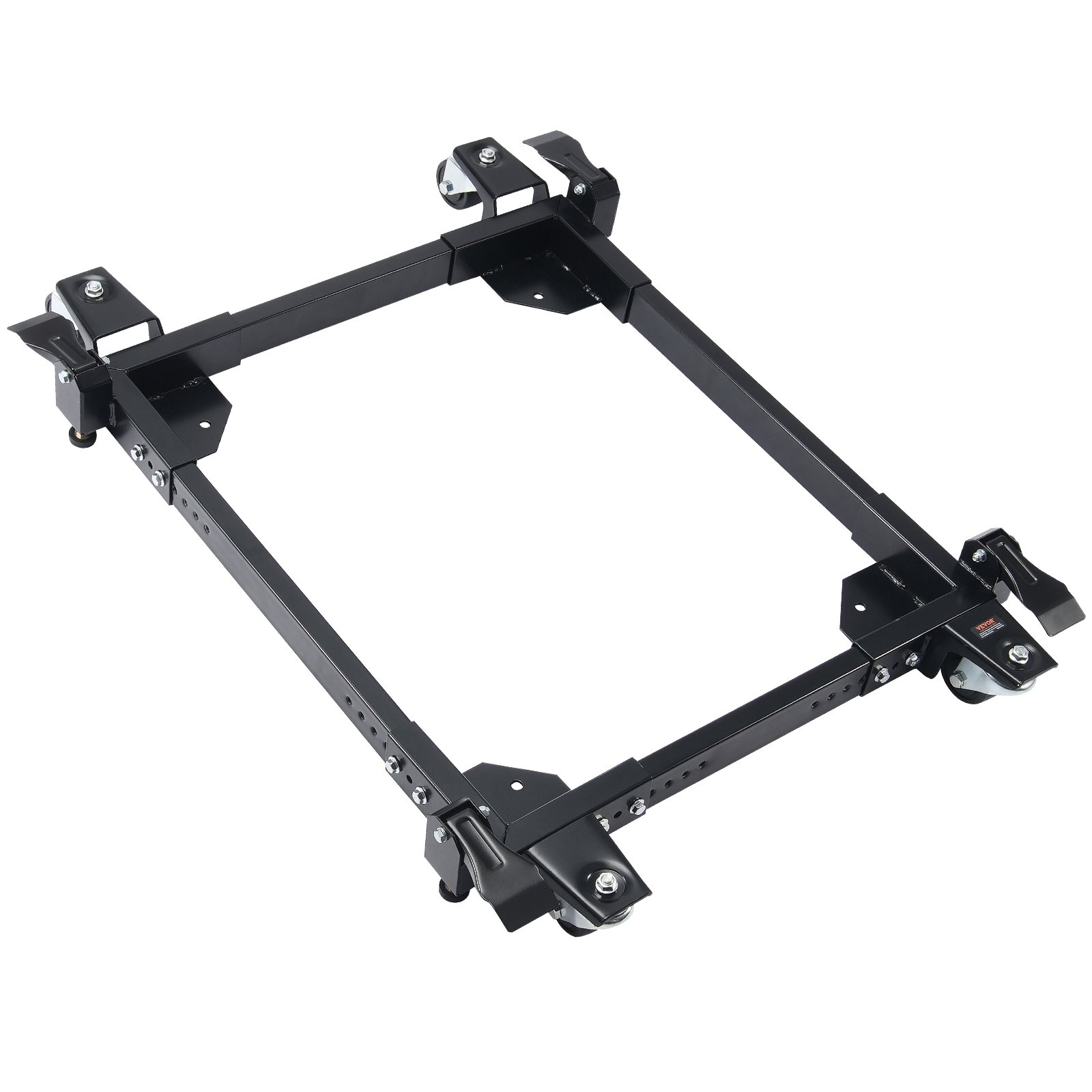VEVOR Mobile Base, 1500 lbs Capacity, Adjustable from 20" x 24.5" to 28" x 33.5", Heavy Duty Universal Mobile Base Stand with 4 Swivel Wheels, for Woodworking Equipment, Bandsaw, Power Tool, Machine