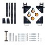 Bază mobilă VEVOR, capacitate de greutate de 650 lbs, reglabilă de la 12" x 12" la 36" x 36", suport mobil universal rezistent cu roți pivotante, pentru echipamente de prelucrare a lemnului, ferăstrău cu bandă, scule electrice, mașini