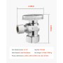 VEVOR 10-Pack Angle Stop Valve, 1/4 Turn Water Shut Off Valves, 1/2" Nominal (5/8" OD) Compression Inlet x 3/8" OD Compression Outlet Shutoff Valve for Bathroom Kitchen Toilet Shower Plumbing