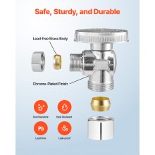 10-Pack Angle Stop Valve 1/4 Turn 5/8" OD (1/2" NOM) x 3/8" OD Compression