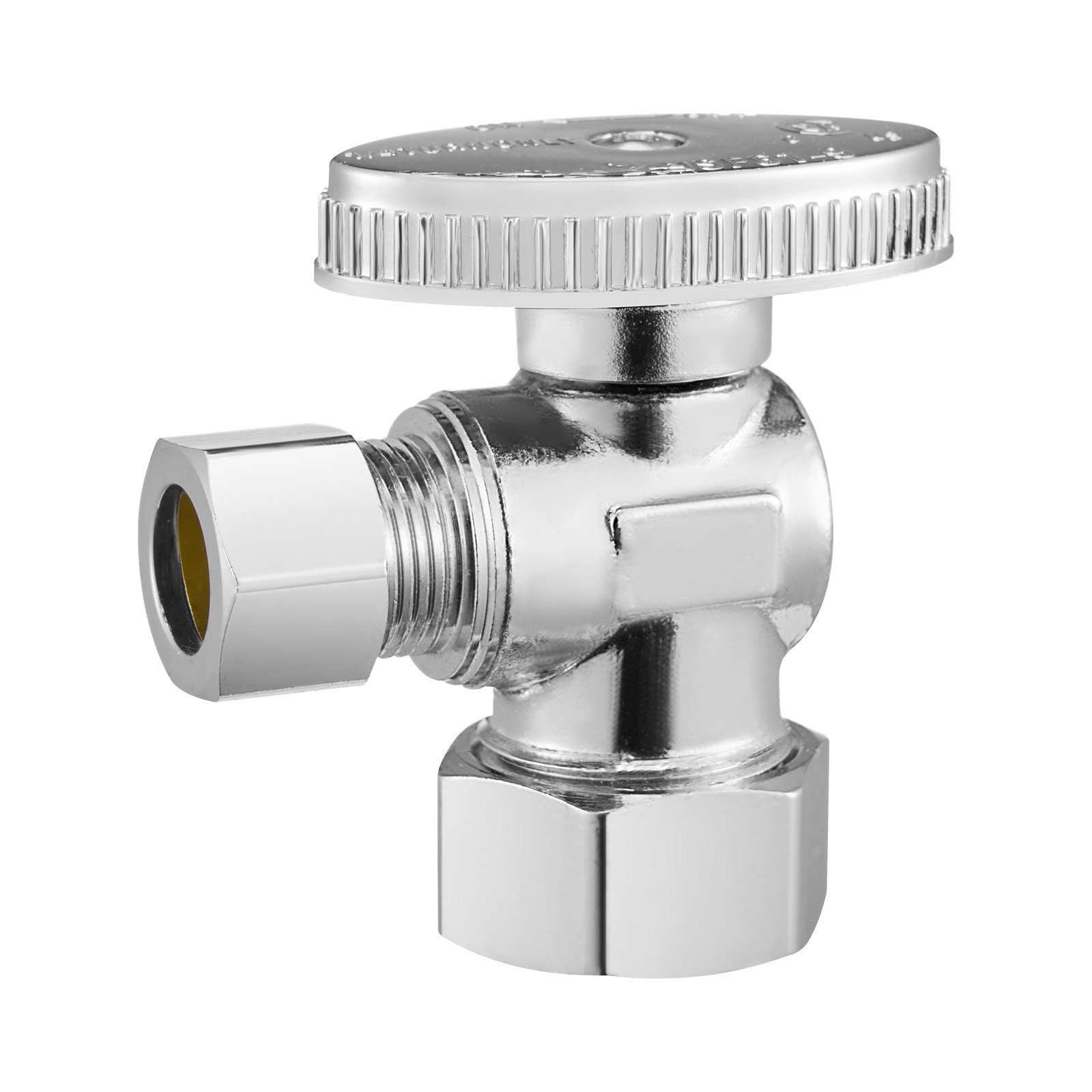 VEVOR 10-Pack Angle Stop Valve, 1/4 Turn Water Shut Off Valves, 1/2" Nominal (5/8" OD) Compression Inlet x 3/8" OD Compression Outlet Shutoff Valve for Bathroom Kitchen Toilet Shower Plumbing