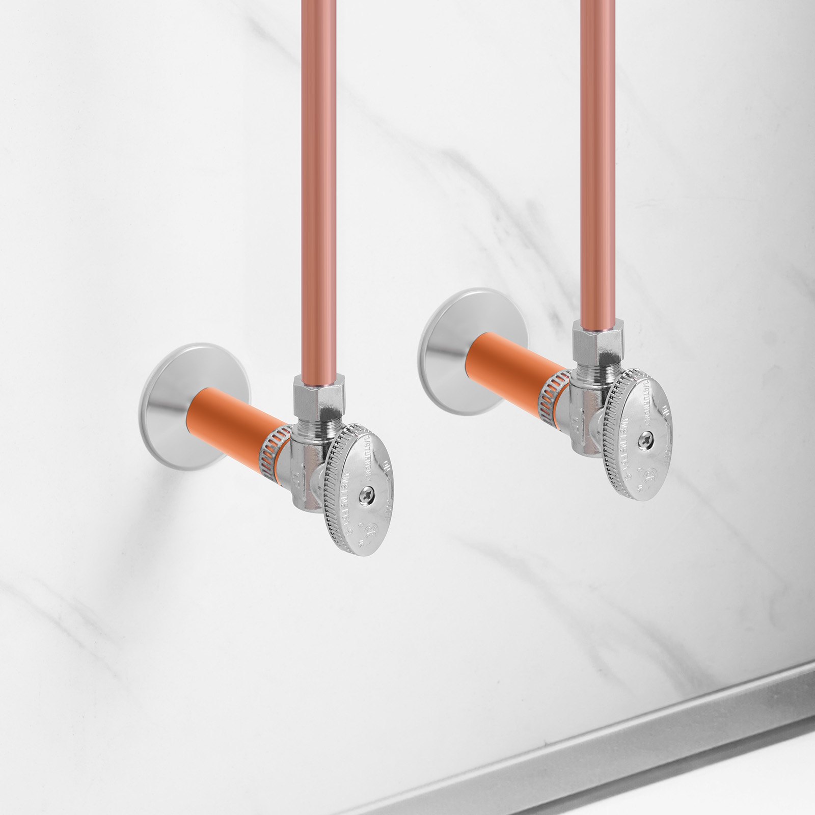 VEVOR 10 Pack Angle Stop Valve, Water Shut Off Valve 1/2" PEX x 3/8" OD Compression, 1/4 Turn Chrome Plated Brass Shutoff Valves for Bathroom Kitchen Toilet Shower Plumbing