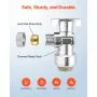 10 Pack Angle Stop Valve Push-to-Connect 1/2" PTC x 3/8" OD Compression 1/4 Turn