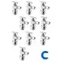 10 Pack Angle Stop Valve Push-to-Connect 1/2" PTC x 3/8" OD Compression 1/4 Turn