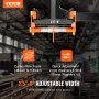 VEVOR Manual Trolley, 0.5 Ton Load Capacity, Push Beam Trolley with Dual Wheels, Adjustable for I-Beam Flange Width 63.5 mm to 203.2 mm, Heavy Duty Alloy Steel Garage Hoist for Straight Curved I Beam