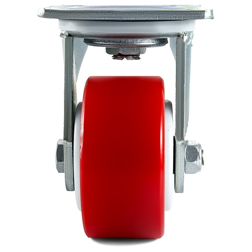 VEVOR 4 Pack Caster Wheels 4 x 2 Inch Polyurethane Swivel Caster 360 Degrees Heavy Duty Casters Iron Core Top Plate 700LBS Capacity per Wheel