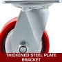 VEVOR 4 Pack Caster Wheels 4 x 2 Inch Polyurethane Swivel Caster 360 Degrees Heavy Duty Casters Iron Core Top Plate 700LBS Capacity per Wheel