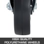 4 Pack 5" Heavy Duty Scaffolding Steel Core Polyurethane Swivel Casters With Side Brake 260LBS Capacity Per Wheel