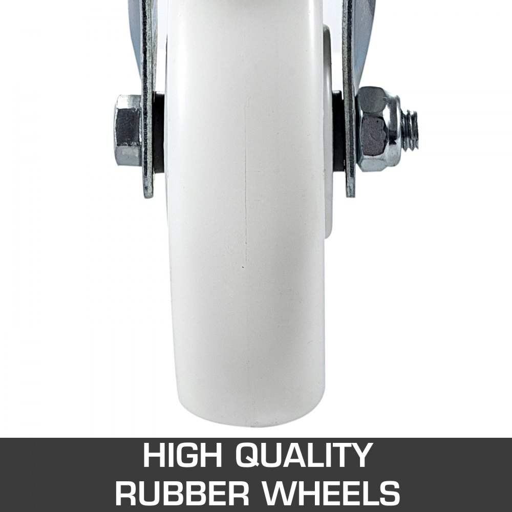 VEVOR 4 Pack 5 Inch Scaffolding PP Swivel Casters with Dual Locking Heavy Duty Casters 260LBS Capacity per Wheel