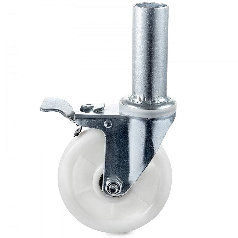 VEVOR 4 Pack 5 Inch Scaffolding PP Swivel Casters with Dual Locking Heavy Duty Casters 260LBS Capacity per Wheel