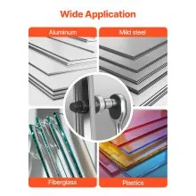 VEVOR Knockout Punch Set, 1/2 to 2 inch SLUG-Buster Ratchet Knockout Set, Ratchet Wrench Knockouts Punch Sets for Aluminum, Mild steel, Fiberglass, Plastics, 6 Die Sizes, 40Cr Steel Ko Tool Kit