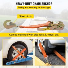 VEVOR Ratchet Tie Down Straps, 2'' x 15.6' Heavy Duty Ratchet Straps with Snap Hooks, 4000 lbs Working Load, 4 Pack Tie Down Set Includes 8 Axle Straps for Moving Motorcycle, Cargo & Daily Use