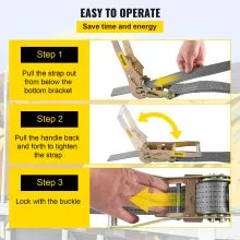 VEVOR Ratchet Tie Down Straps, 2'' x 15.6' Heavy Duty Ratchet Straps with Snap Hooks, 4000 lbs Working Load, 4 Pack Tie Down Set Includes 8 Axle Straps for Moving Motorcycle, Cargo & Daily Use
