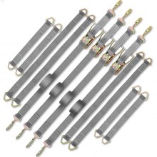 VEVOR Ratchet Tie Down Straps, 2'' x 15.6' Heavy Duty Ratchet Straps with Snap Hooks, 4000 lbs Working Load, 4 Pack Tie Down Set Includes 8 Axle Straps for Moving Motorcycle, Cargo & Daily Use