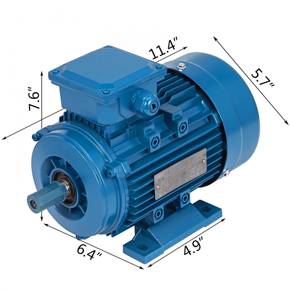 Rigid Base Motor 3 Phase B3 Mounting 2830RPM 400V Voltage 2 Pole Power 1.1KW